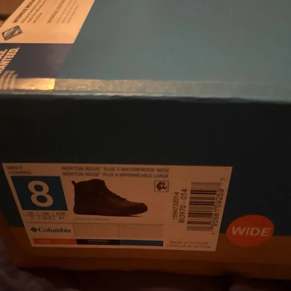 Columbia Men's Newton Ridge Plus Ii Waterproof Hiking Shoe. Size 8W - Picture 7 of 7